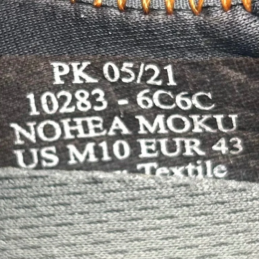 Olukai Nohea Moku Sneakers Mens Size 10 Black Charcoal Mesh Boat Shoes Casual